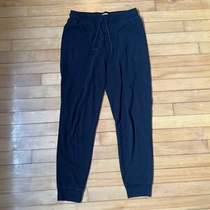 Sunday Best Aritzia Black Thermal Waffle Knit Joggers Drawstring Pants Medium